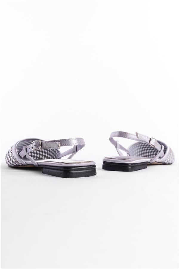 Capone Alene Pointed Toe Meshed Crystal Embellished Back Banded Women Silver Ballerina image 3