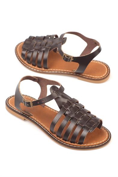 Capone Round Toe Gladiator Band Woman Leather Sandals image 3