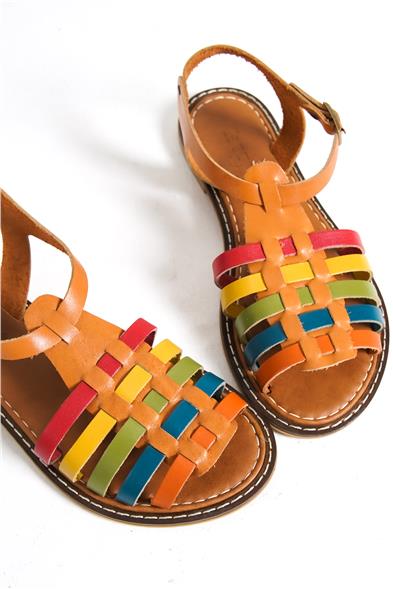 Capone Daphne Round Toe Gladiator Band Woman Leather Sandals image 6
