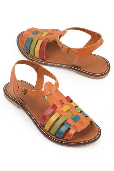 Capone Daphne Round Toe Gladiator Band Woman Leather Sandals image 4
