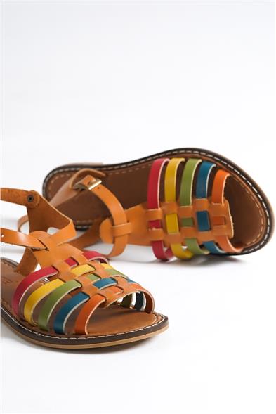 Capone Daphne Round Toe Gladiator Band Woman Leather Sandals image 2