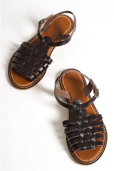 Capone Round Toe Gladiator Band Woman Leather Sandals image 2