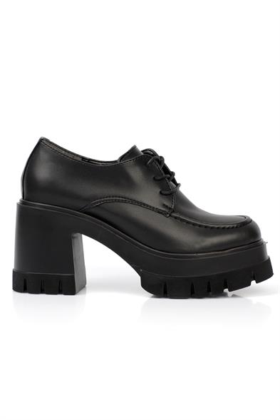 Capone Round Toe Laced Mid Heel Woman Loafer image 3