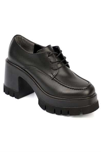 Capone Round Toe Laced Mid Heel Woman Loafer image 4