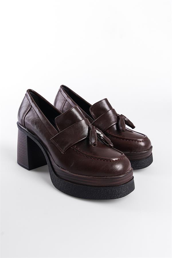 Capone Round Toe Tasseled Mid Heel Woman Loafer image 3