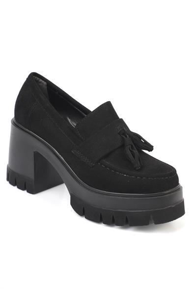 Capone Round Toe Tasseled Mid Heel Woman Loafer image 5