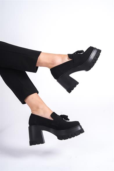 Capone Round Toe Tasseled Mid Heel Woman Loafer image 6