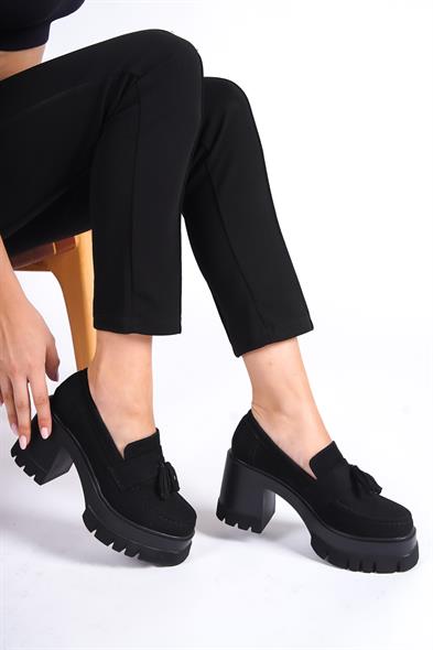 Capone Round Toe Tasseled Mid Heel Woman Loafer image 2