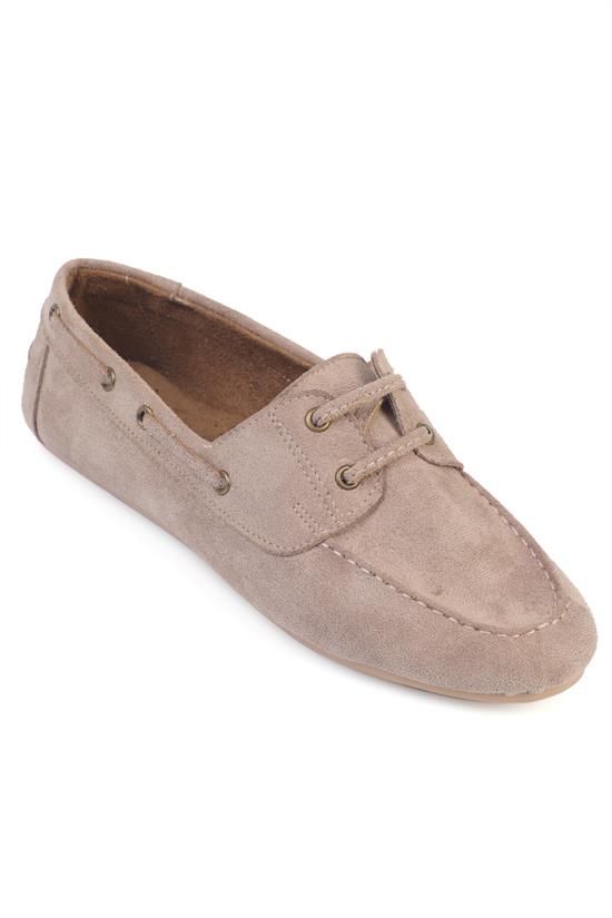 Capone Sabina  Suede Look Lace-Up Women Sued Mink Loafer