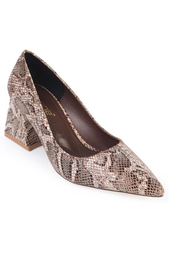 Capone Sabrina Mid Heel Soft Padded Insole Women Bronze Shoes image 1