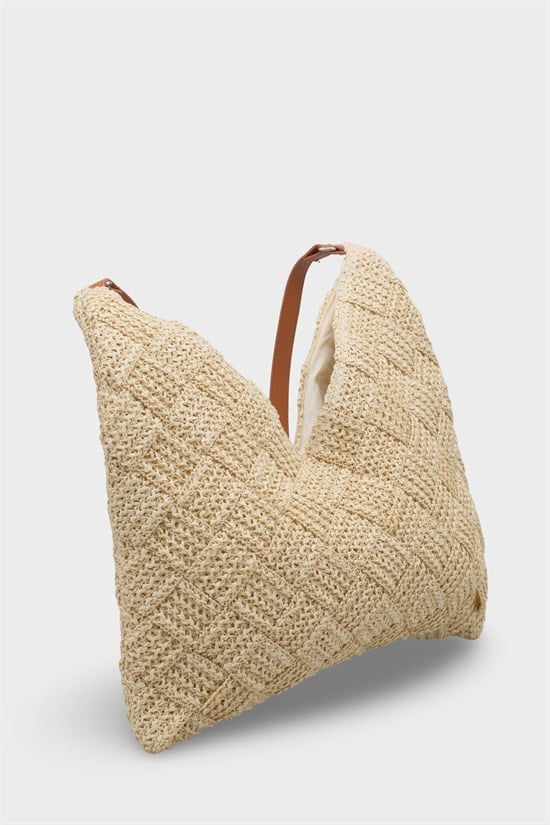 Capone Santorini Raffia Look Women Beige Shoulder Bag image 3