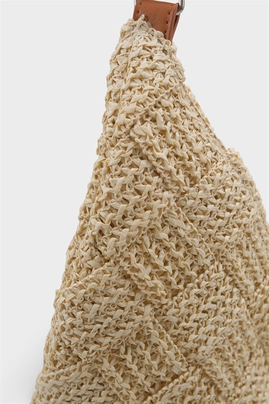 Capone Santorini Raffia Look Women Beige Shoulder Bag image 5