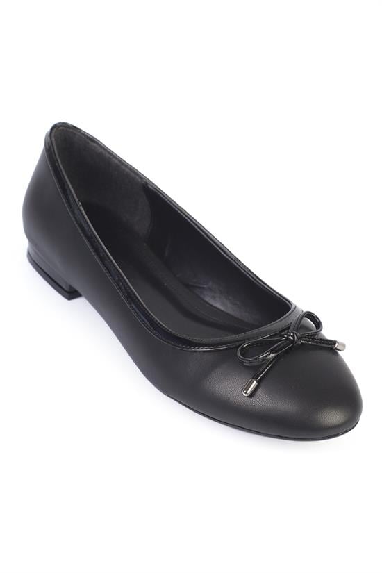 Capone Short Heeled Women Black Ballerinass image 1