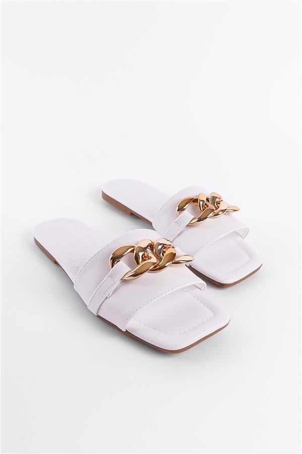 Capone Single Band Chain Detail Woman Sandals