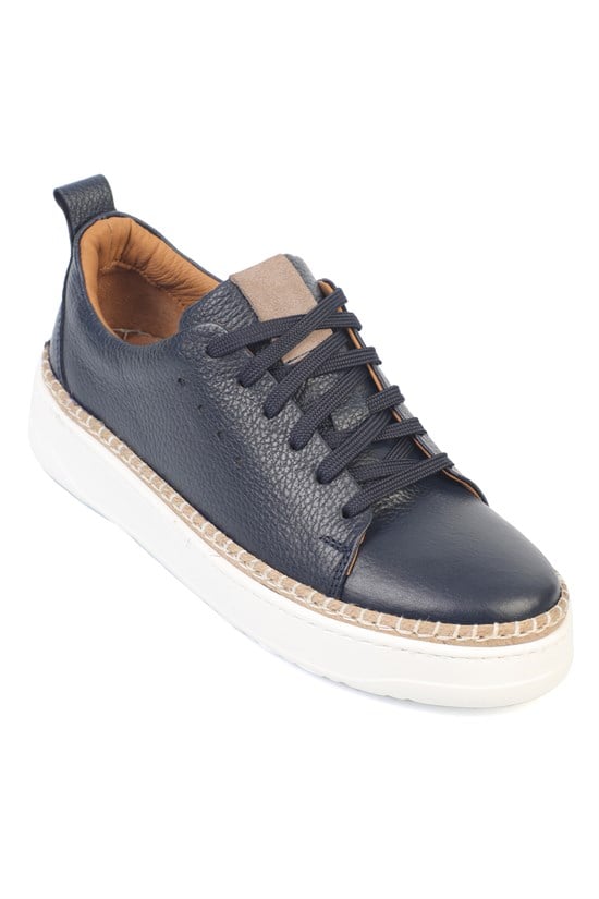 Capone Skippy Genuine Leather Suede Lace-Up Genuine Leather Lined Men Sneaker