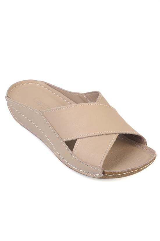 Capone Sophi Genuine Leather Soft Comfort Women Mink Sandal