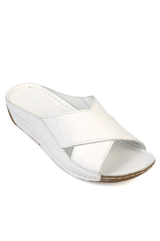 Capone Sophi Genuine Leather Soft Comfort Women White Sandal