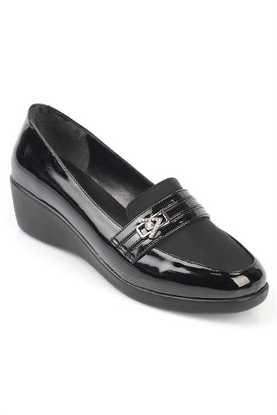 Capone Stone Accessory Wedge Heels Woman Shoes