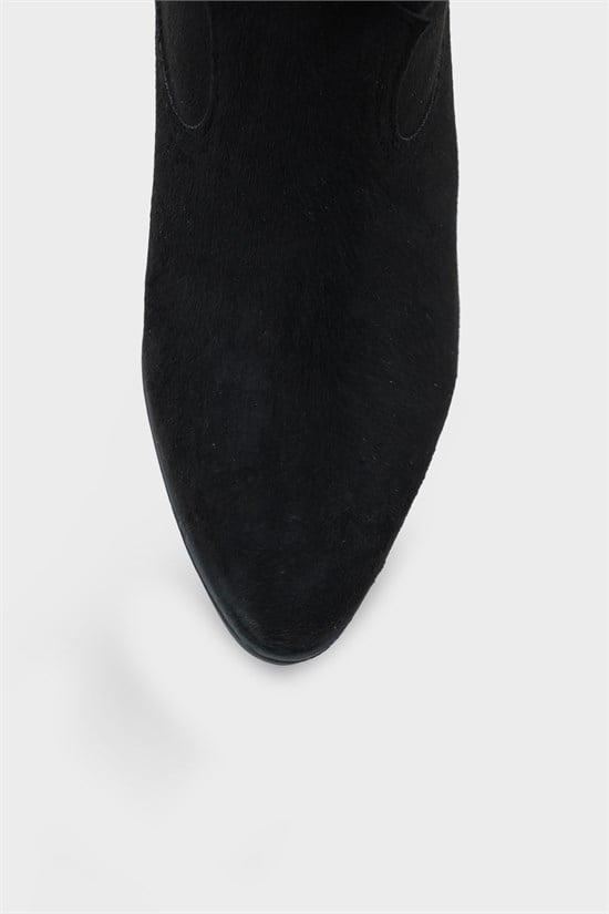 Capone Suede Pull-On Women Sued Black Cowboy Boots image 3