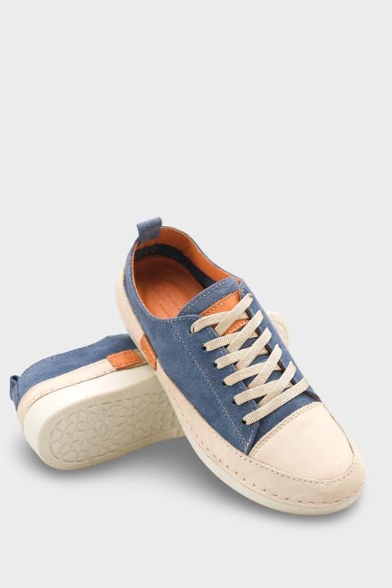 Capone Susette Genuine Leather Soft Comfort Women Denim Blue Sneaker image 4
