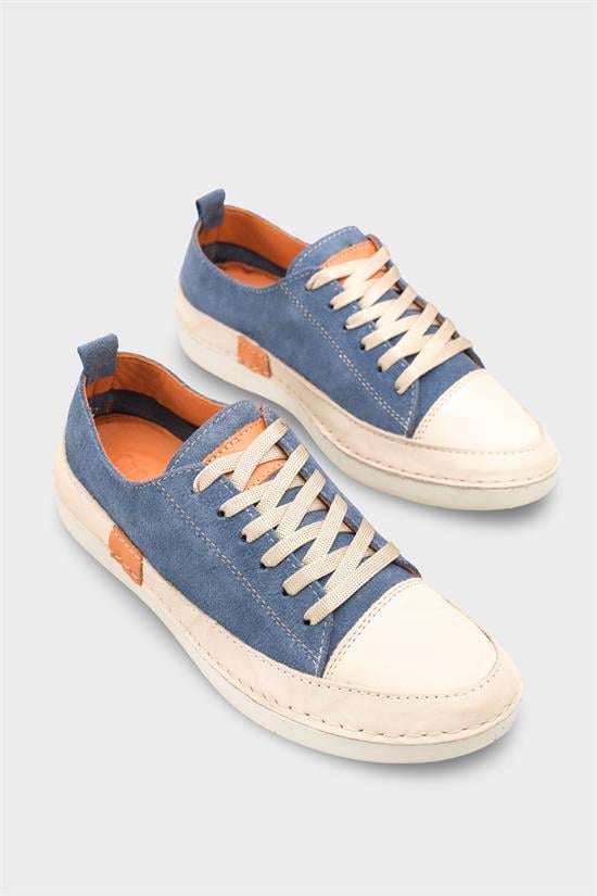 Capone Susette Genuine Leather Soft Comfort Women Denim Blue Sneaker image 3