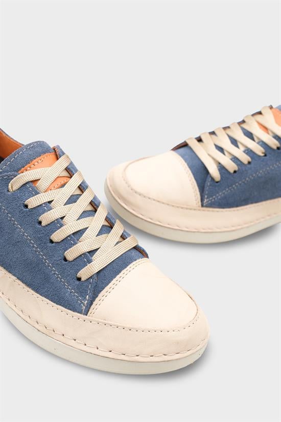 Capone Susette Genuine Leather Soft Comfort Women Denim Blue Sneaker image 5