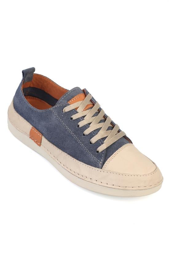 Capone Susette Genuine Leather Soft Comfort Women Denim Blue Sneaker