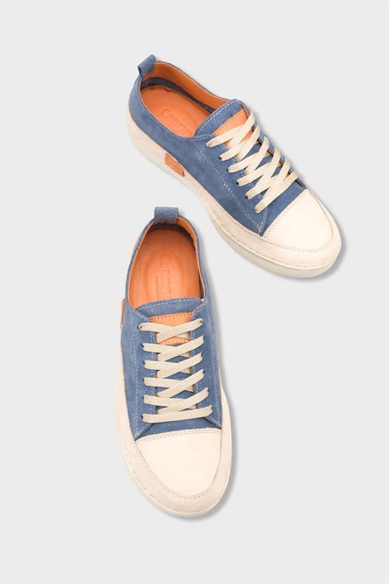 Capone Susette Genuine Leather Soft Comfort Women Denim Blue Sneaker image 6