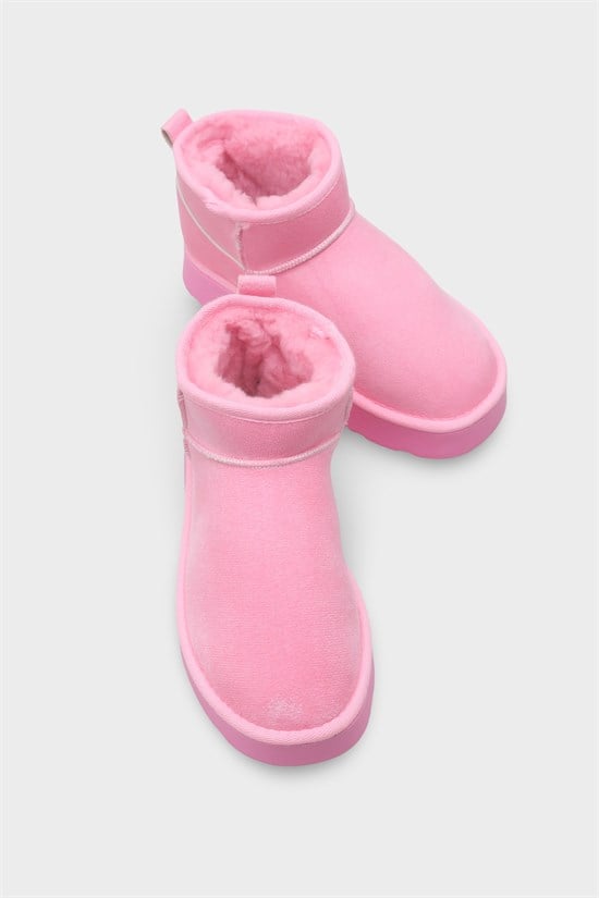 Capone Thick Sole Round Toe Fur Lined Short Woman Boots image 6