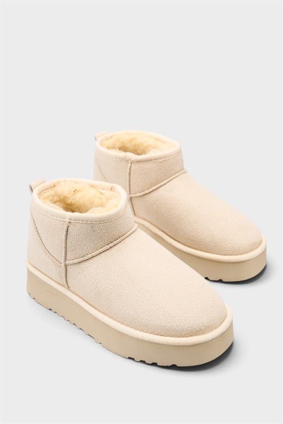 Capone Thick Sole Round Toe Fur Lined Short Woman Boots image 2