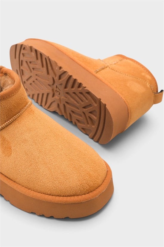 Capone Thick Sole Round Toe Fur Lined Short Woman Boots image 6