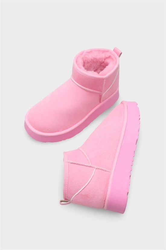 Capone Thick Sole Round Toe Fur Lined Short Woman Boots image 5