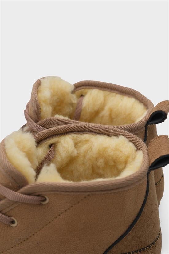 Capone Thick Sole Round Toe Laced Furry Women Mink Boots image 4