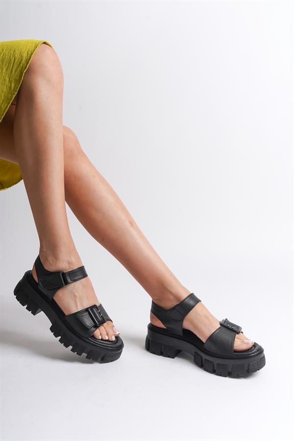 Capone Thick Soled Gladiator Women Black’s Sandals image 4