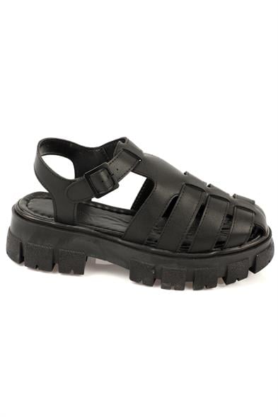 Capone Chelsea Pago Thick Soled Gladiator Women Black Sandals image 5