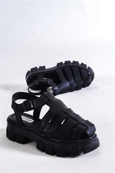 Capone Chelsea Pago Thick Soled Gladiator Women Black Sandals image 3