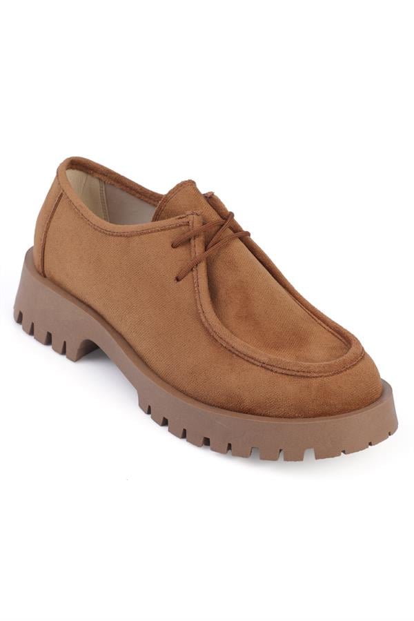 Capone Track Sole Suede Women Tan Loafers