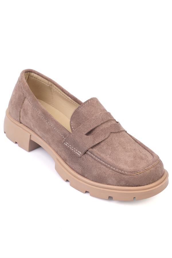 Capone Track Sole Women Mink Loafers image 1