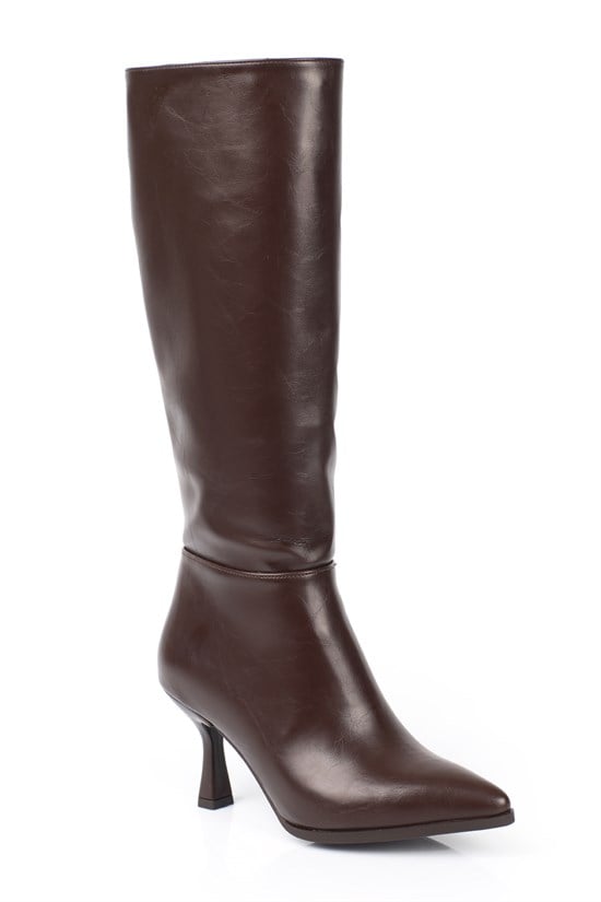 Capone Tracy Pointed Toe Side Zip Elegant Women Brown Boot