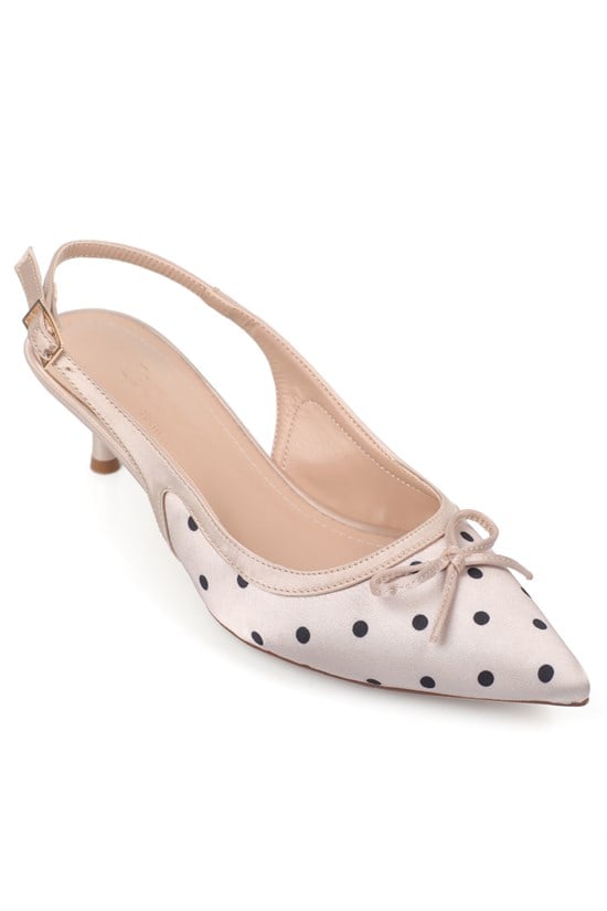 Capone Valencia Pointed Toe Open Back Mid Heel Women  Shoe