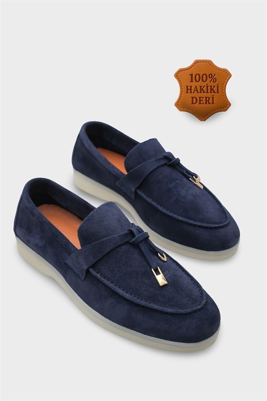 Capone Vikki Genuine Leather Women Navy Loafer image 2