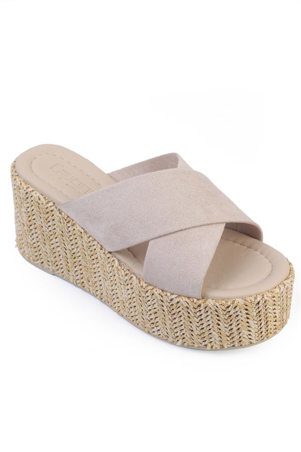 Capone Vina Women Sued Beige Sandal image 1