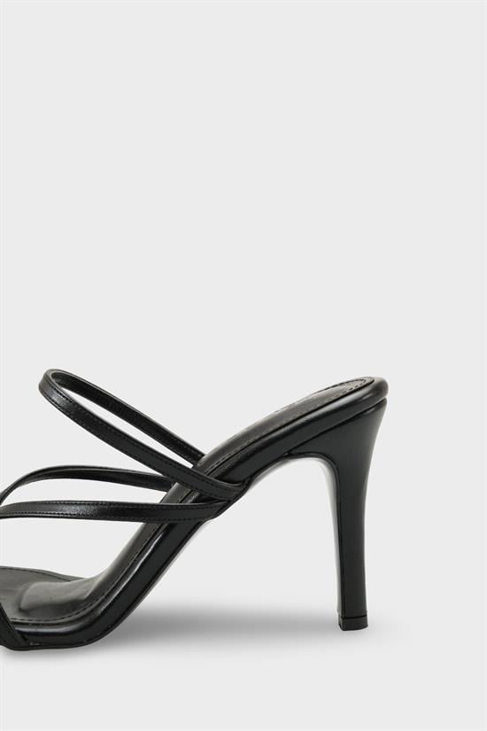 Capone Vinnie Round Toe Mid Heel Toe Post Elegant Women Black Sandal image 5