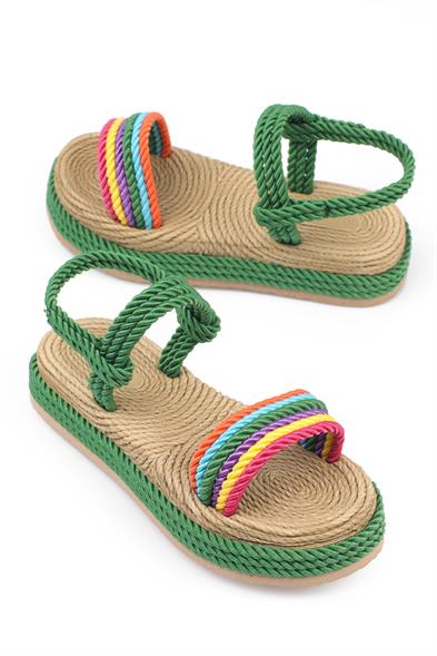 Capone Eileen Wedge Heel Corded Women Multicolored Slippers image 3