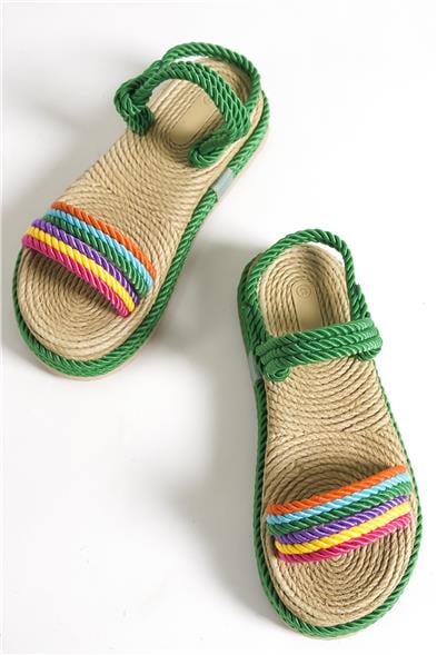 Capone Eileen Wedge Heel Corded Women Multicolored Slippers image 2