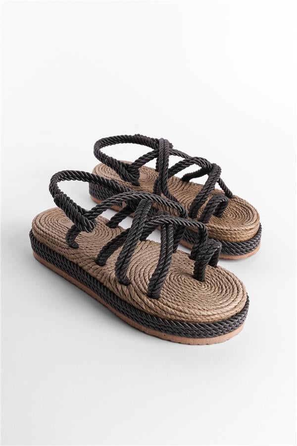 Capone Wedge Heel Rope Woman Sandals image 1