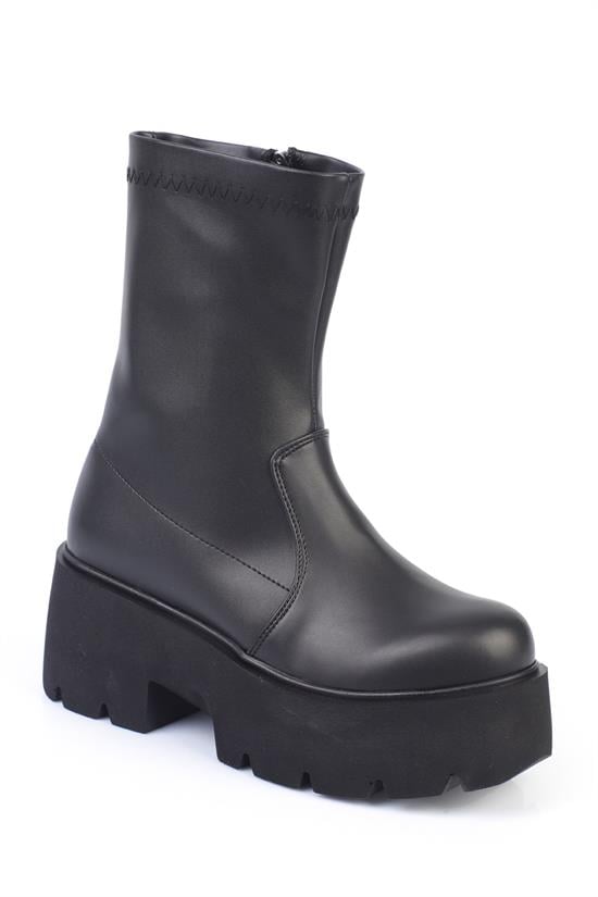 Capone Wedge Sole Women Black Boots