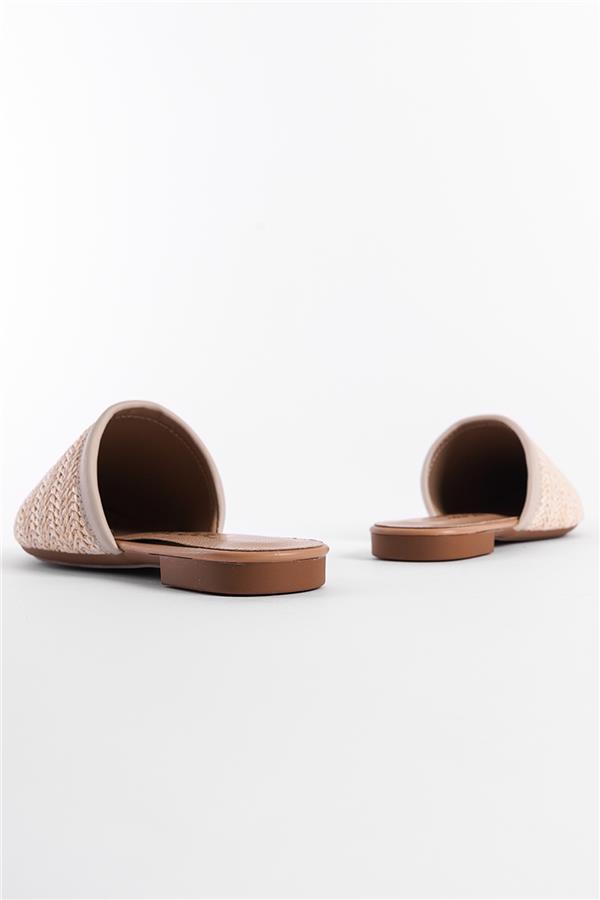 Capone Wicker Closed Pointy Toe Women Beige Sandals image 3