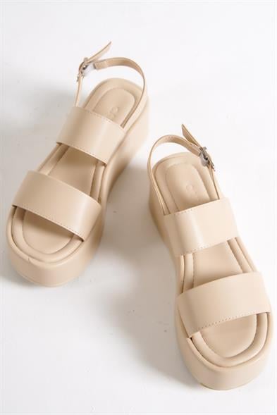 Capone Diana Wide Double Band Wedge Heel Woman Flatform Sandals image 6