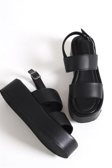 Capone Diana Wide Double Band Wedge Heel Woman Flatform Sandals image 6